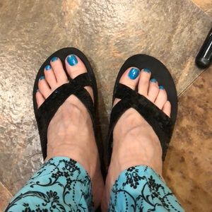 Yellow Box flip flops